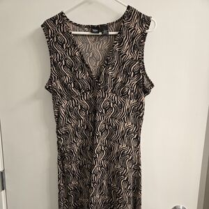 Zebra Print Sleeveless Dress